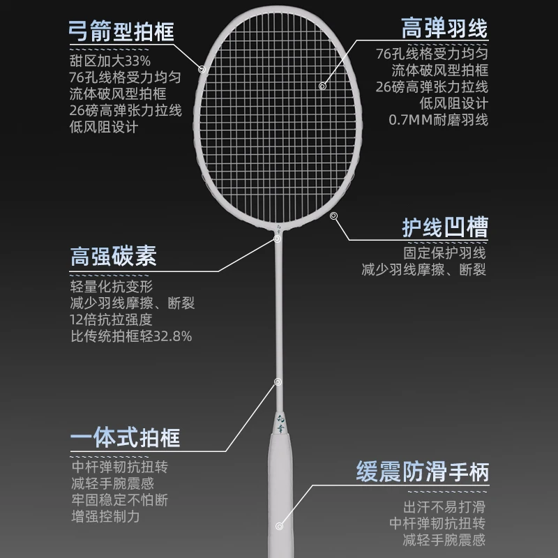 Ракетка для бадминтона 5U, пол – обзор и цена Badminton Single